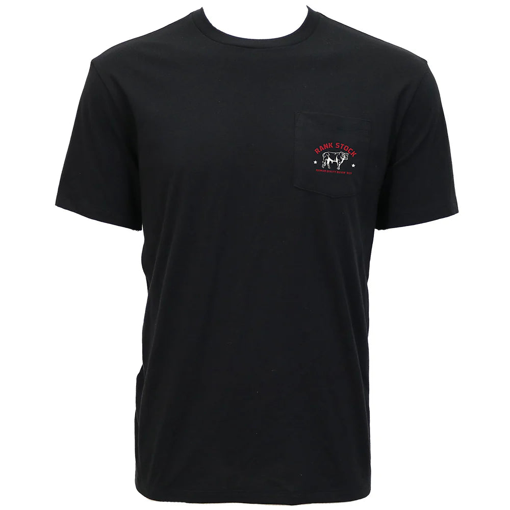 "CHARBRAY" BLACK RANK STOCK POCKET T-SHIRT HT2619BK