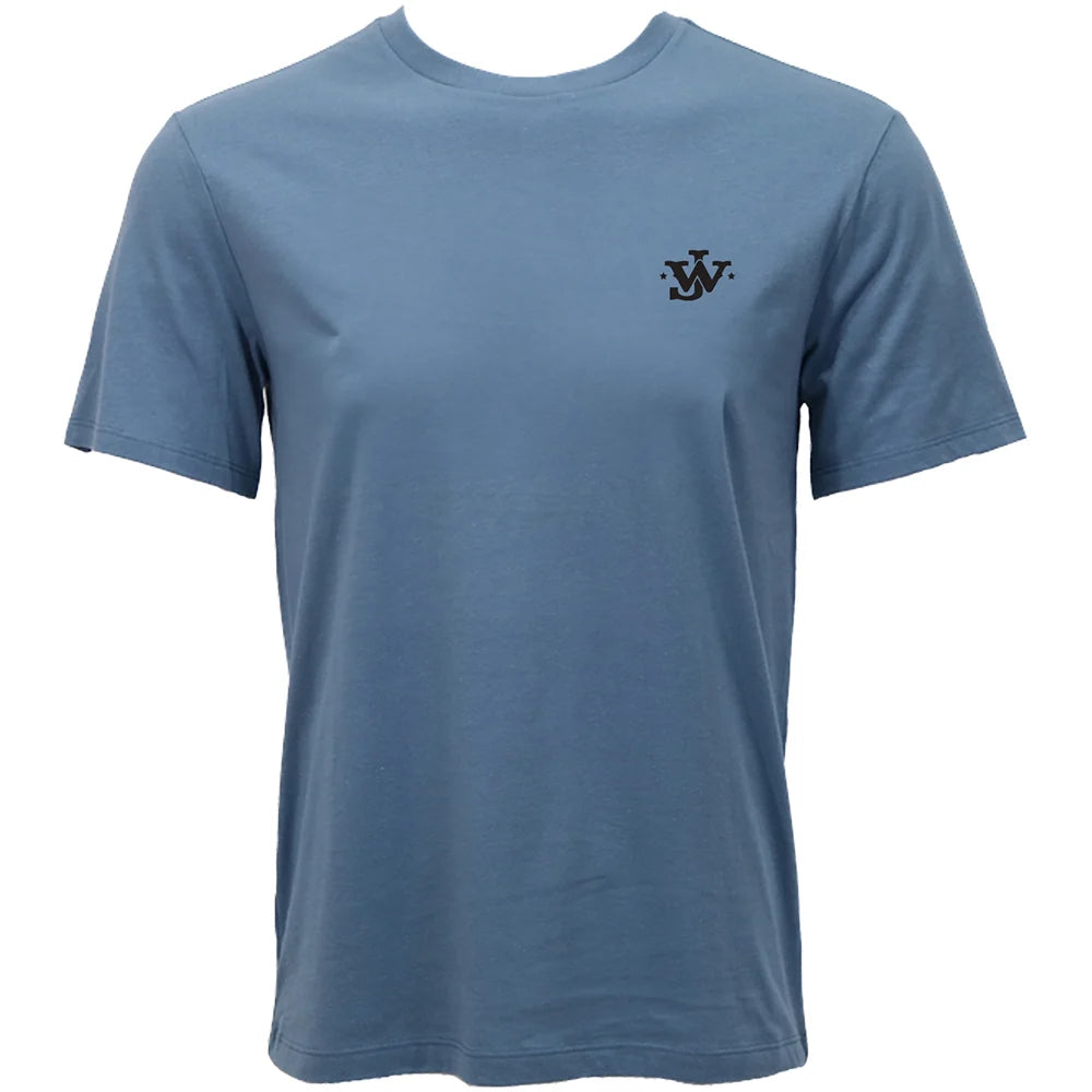 HOOEY JOHN WAYNE T-SHIRT DENIM BLUE HT2658DKDE