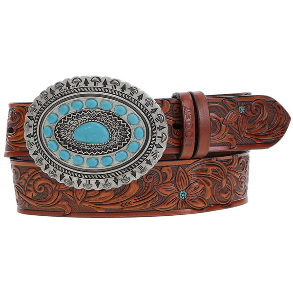 hooey ladies turquoise belt HWBLT021