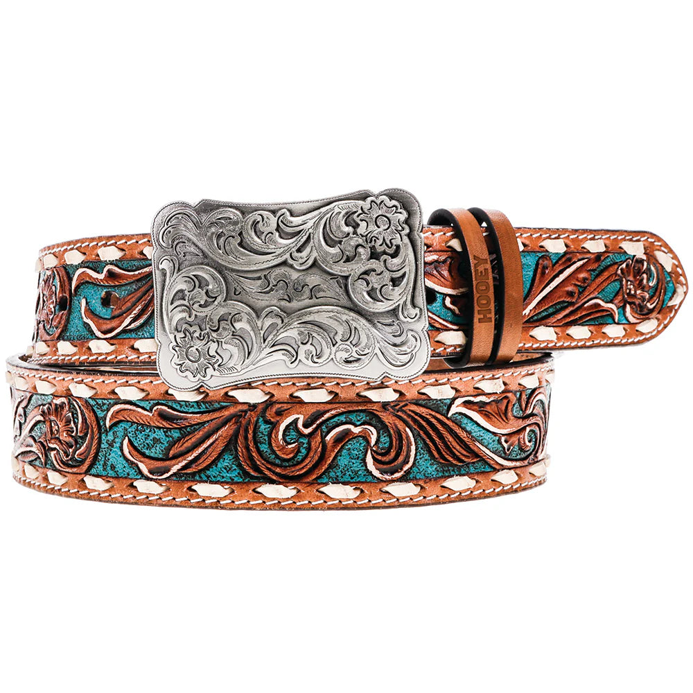 HOOEY SONOMA FLORAL HAND TOOLED BELT HWBLT027
