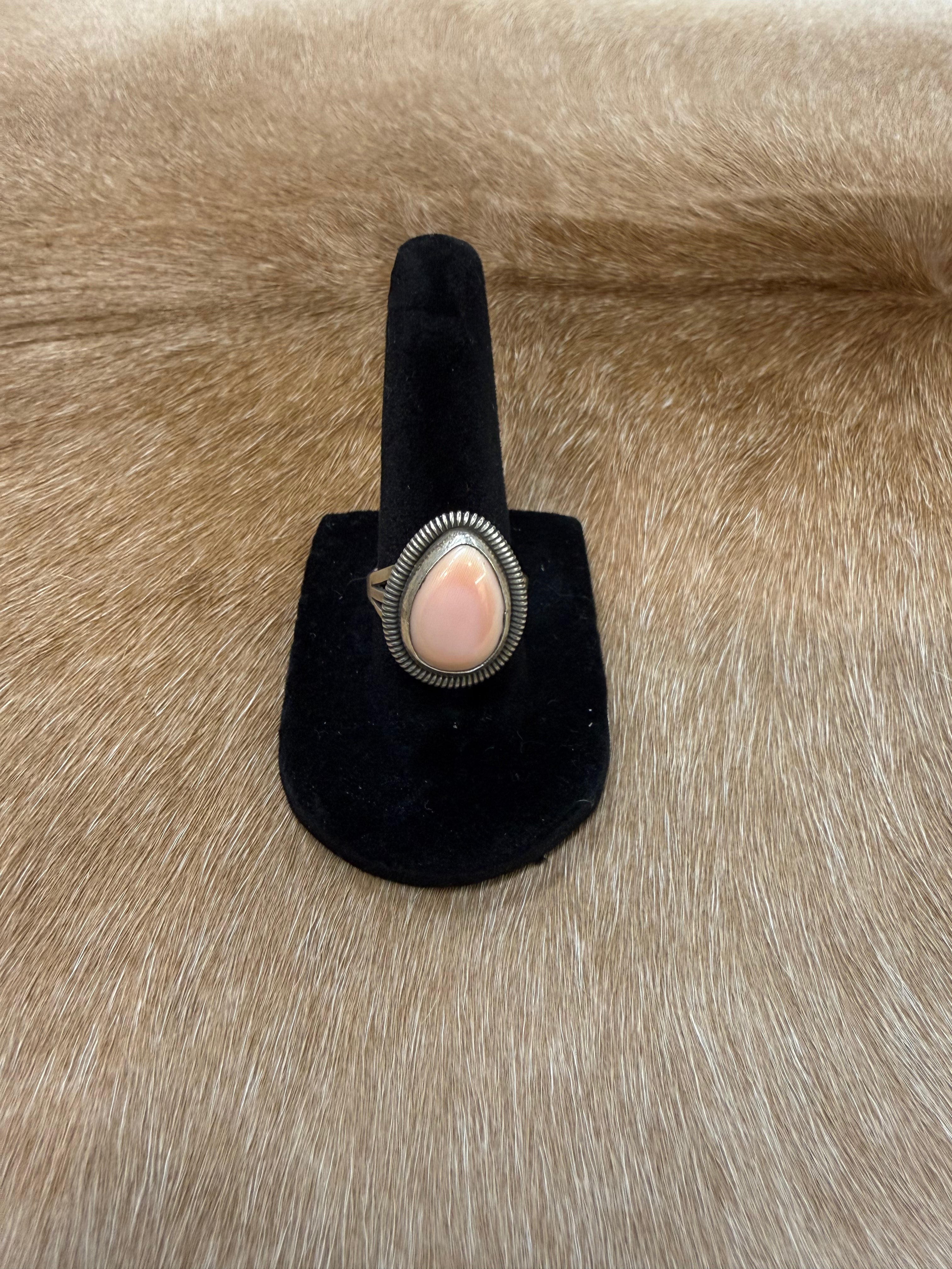 Pink Conch Ring Sz. 8