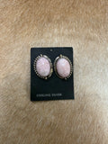 Pink Conch Oval Earrings