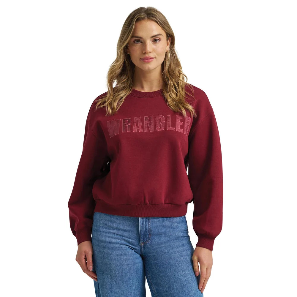 WRANGLER RED OVERSIZED FIT SWEATSHIRT 112384039