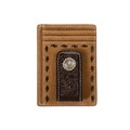 NOCONA MEN'S ROUGHOUT FLORAL LACE TAN MONEY CLIP N500046208