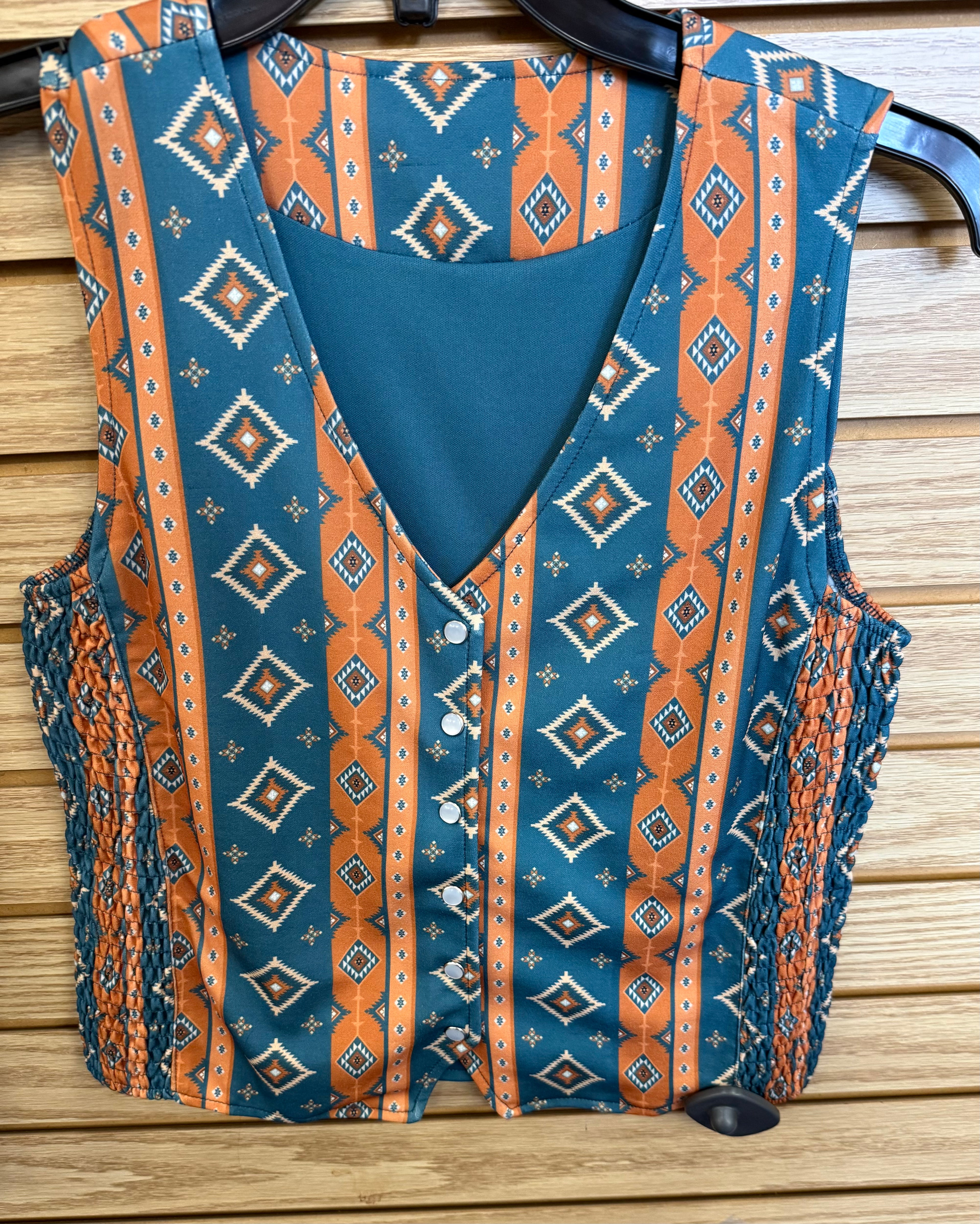 TH160 ORANGE AZTEC VEST