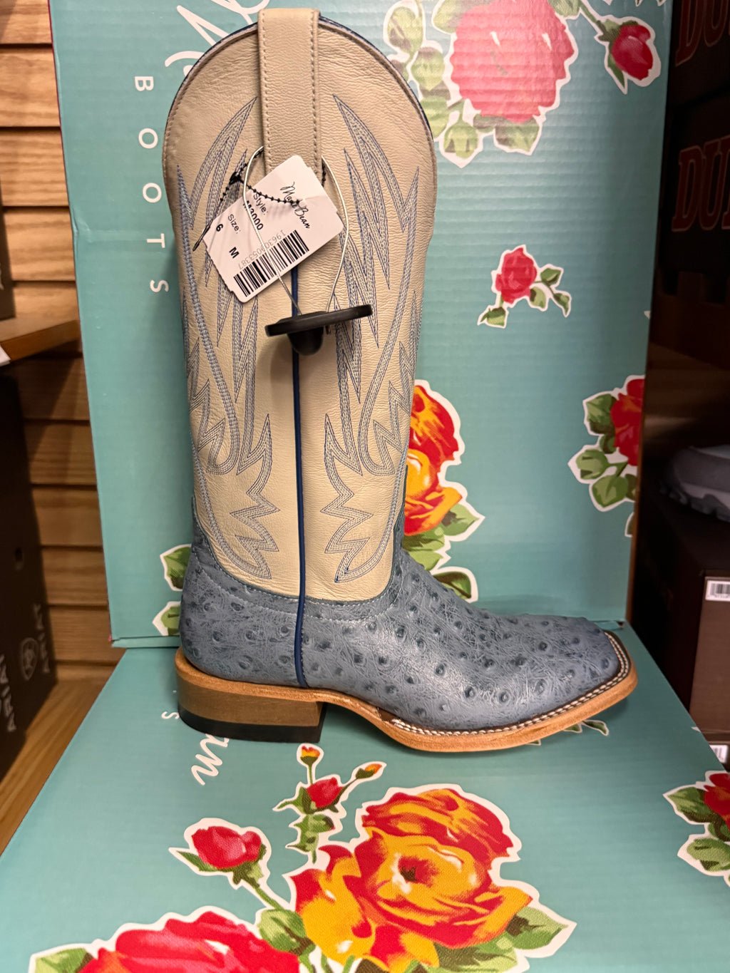 WOMENS MACIE BEAN OSTRICH PRINT BOOTS M3000