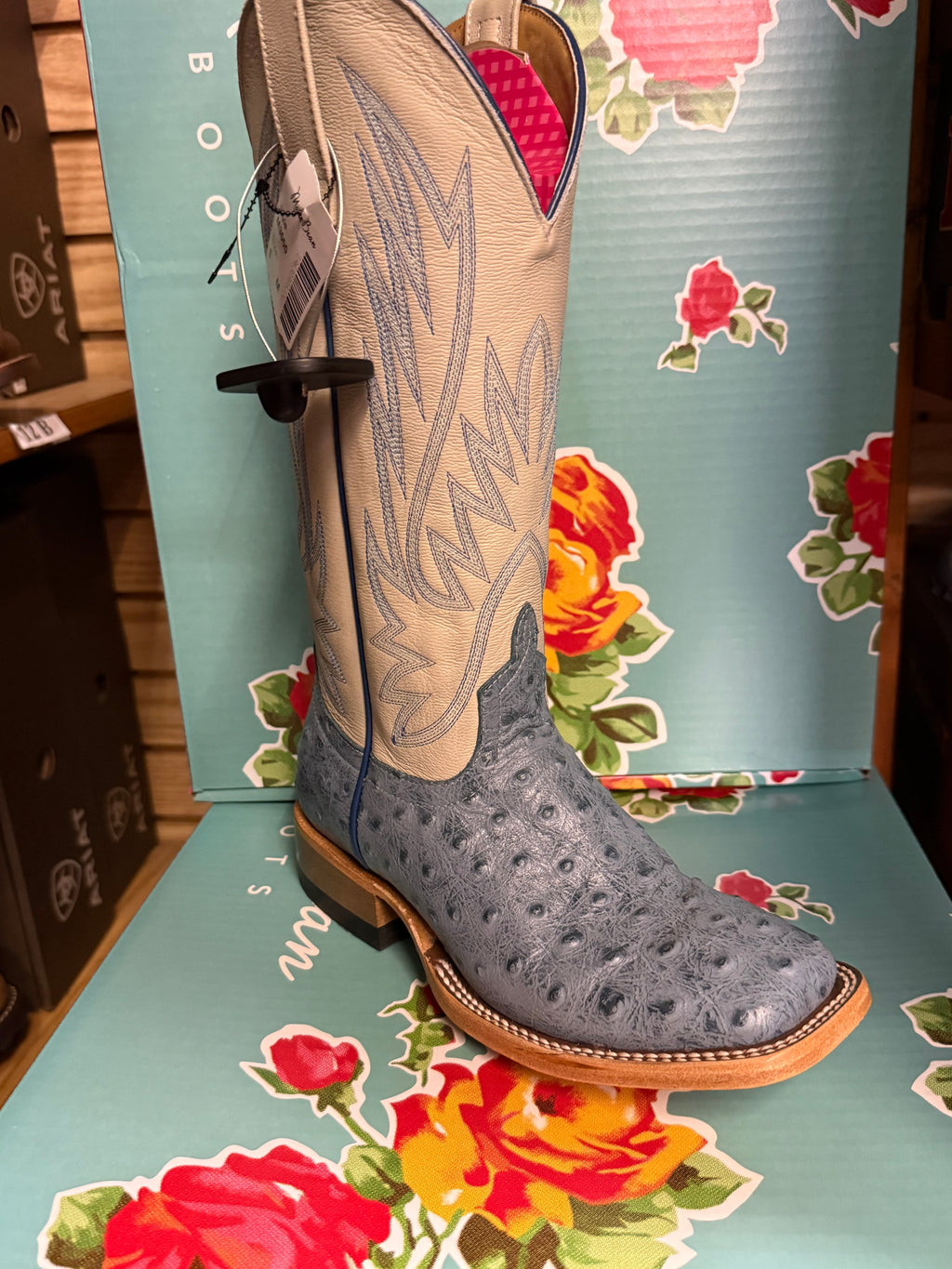 WOMENS MACIE BEAN OSTRICH PRINT BOOTS M3000