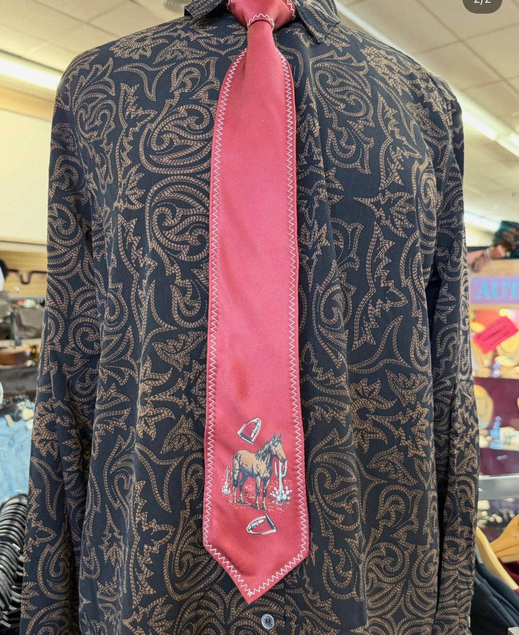 Horse Tie Burgundy