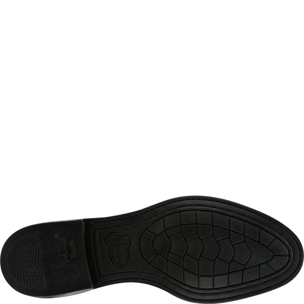 JUSTIN MENS TEMPLE 10" ROPER BLACK BOOTS JB3000