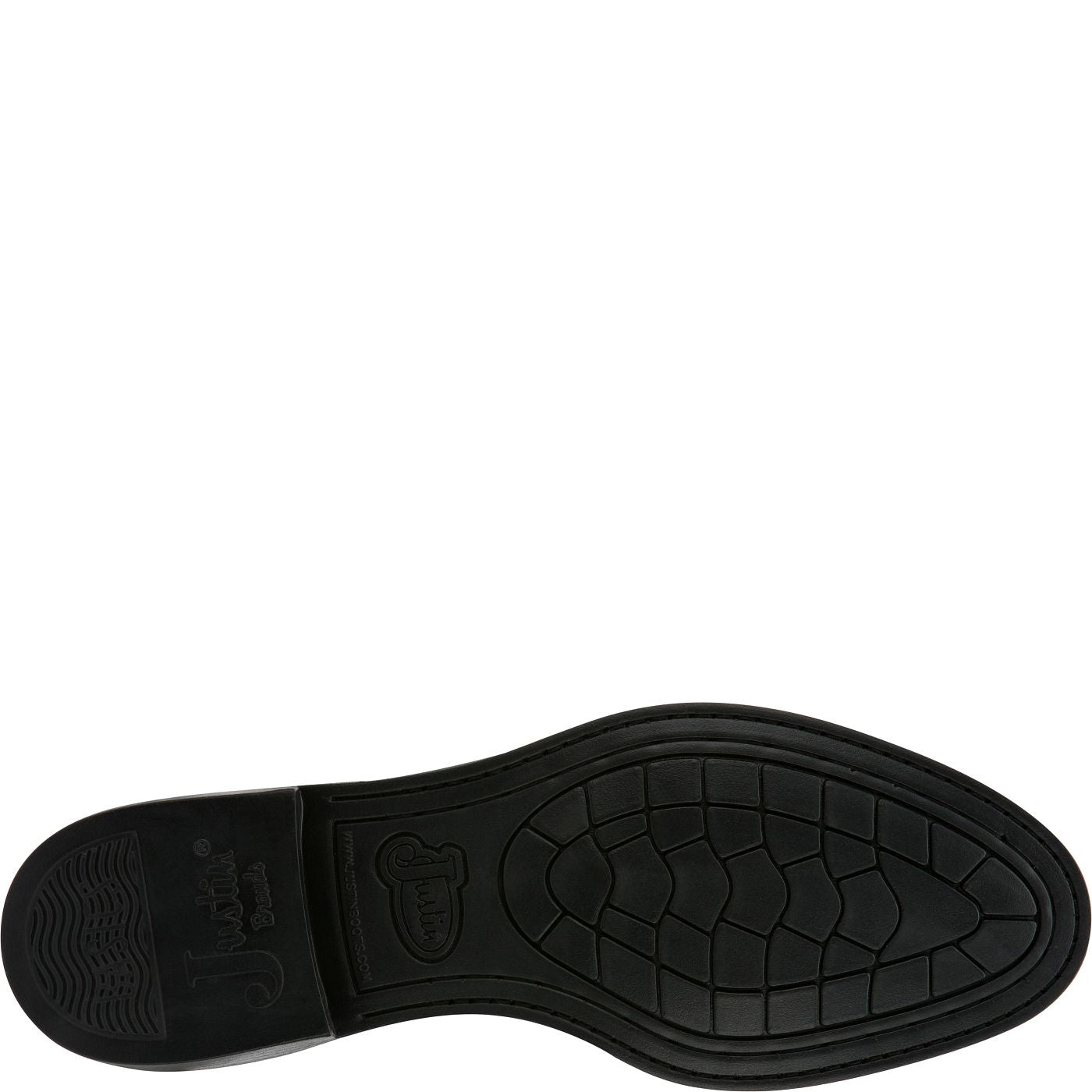 JUSTIN MENS TEMPLE 10" ROPER BLACK BOOTS JB3000