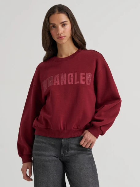 WRANGLER RED OVERSIZED FIT SWEATSHIRT 112384039