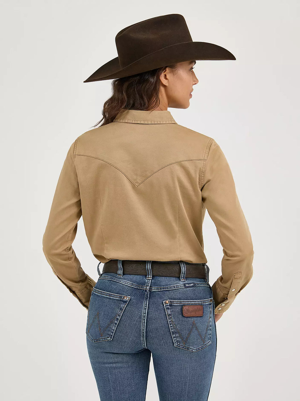 WOMEN'S WRANGLER WESTERN SNAP WORK SHIRT LW1031T