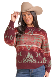 PANHANDLE SLIM AZTEC SWEATER LW32T09679