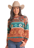 PANHANDLE SLIM AZTEC STRIPED SWEATER LW32T09683