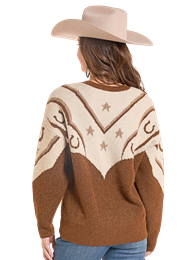 HORSESHOE SWIRL CN SWEATER LW32T10256