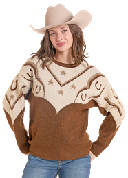 HORSESHOE SWIRL CN SWEATER LW32T10256