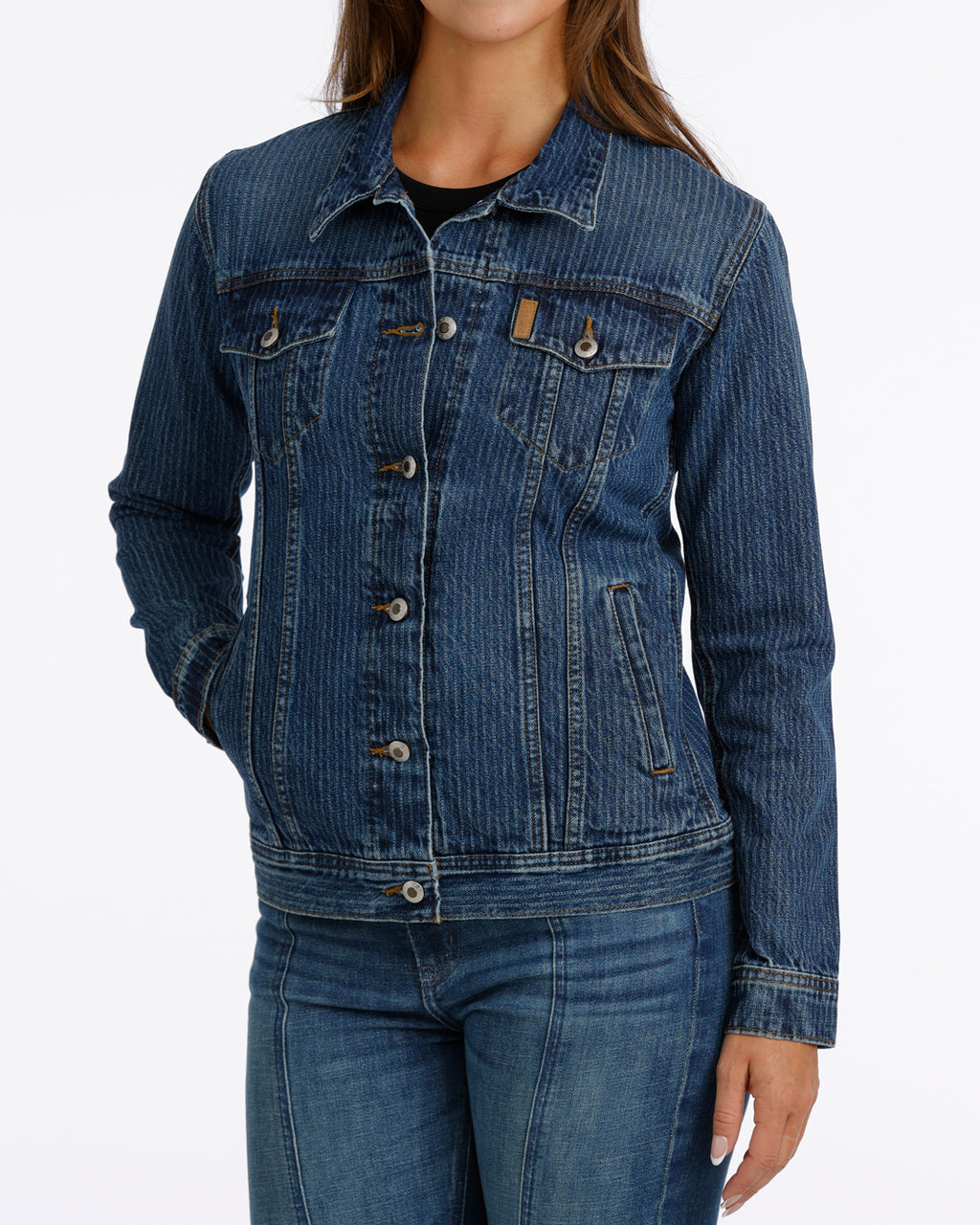 MAJ9878009 WOMENS DENIM TRUCKER CINCH