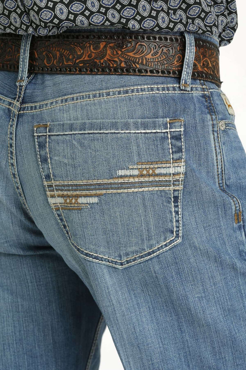 CINCH GRANT MIDRISE RELAXED BOOTCUT LIGHT WASH JEANS-MB59137001