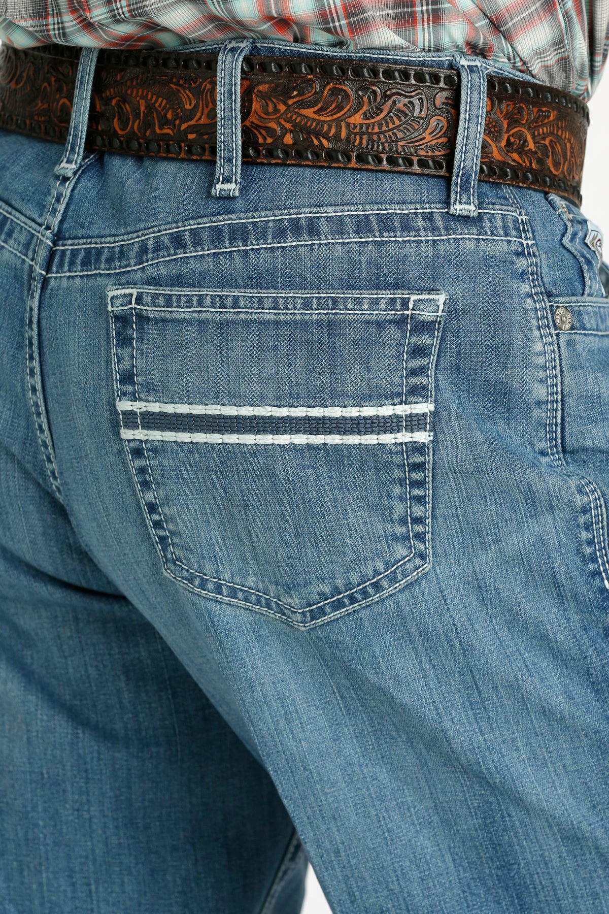 MB92834056 WHITE LABEL MEDIUM STONE MENS CINCH