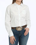 WOMENS CINCH SOLID BUTTON DOWN WHITE MSW9164026