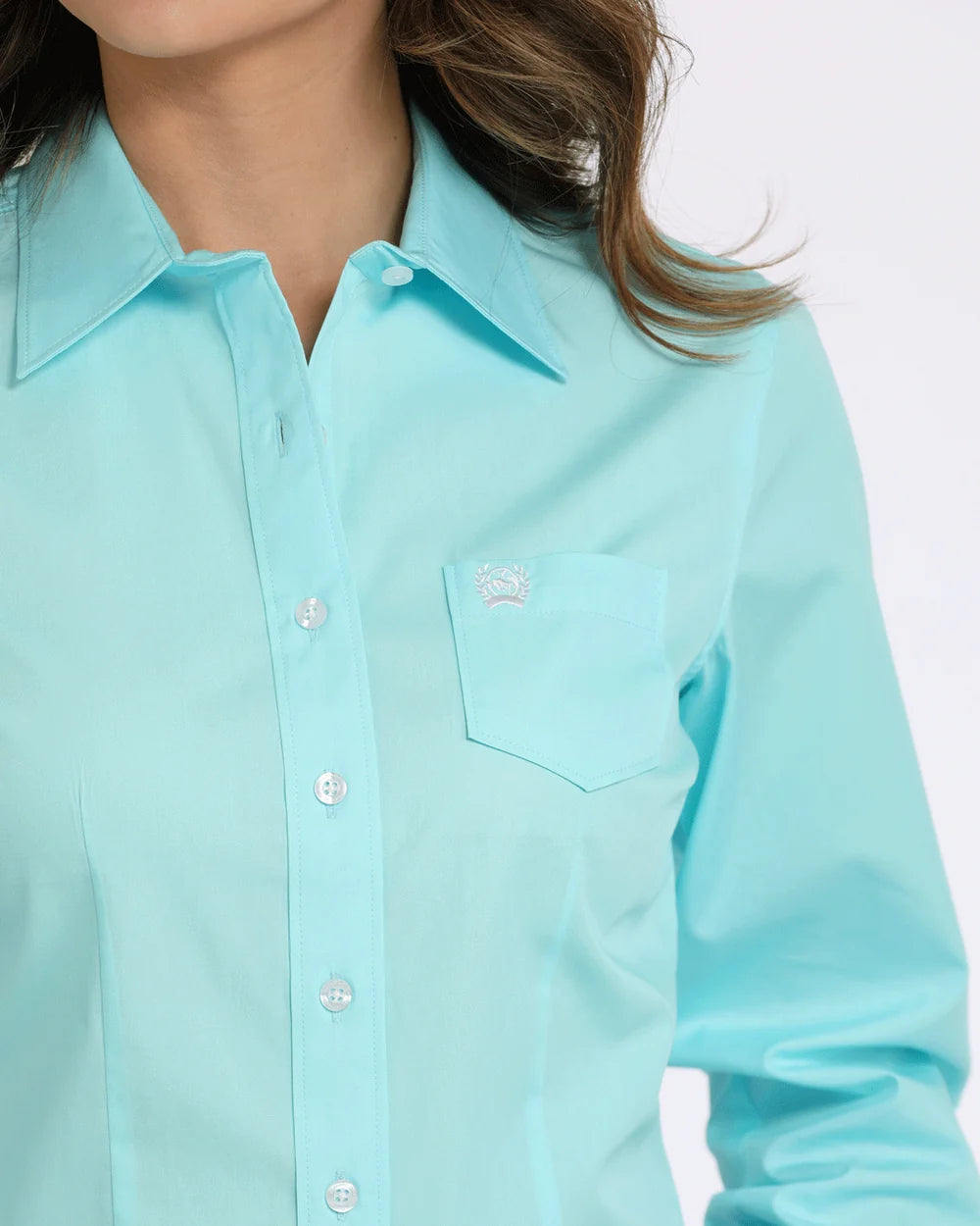 WOMENS CINCH SOLID BUTTON DOWN MSW9164244