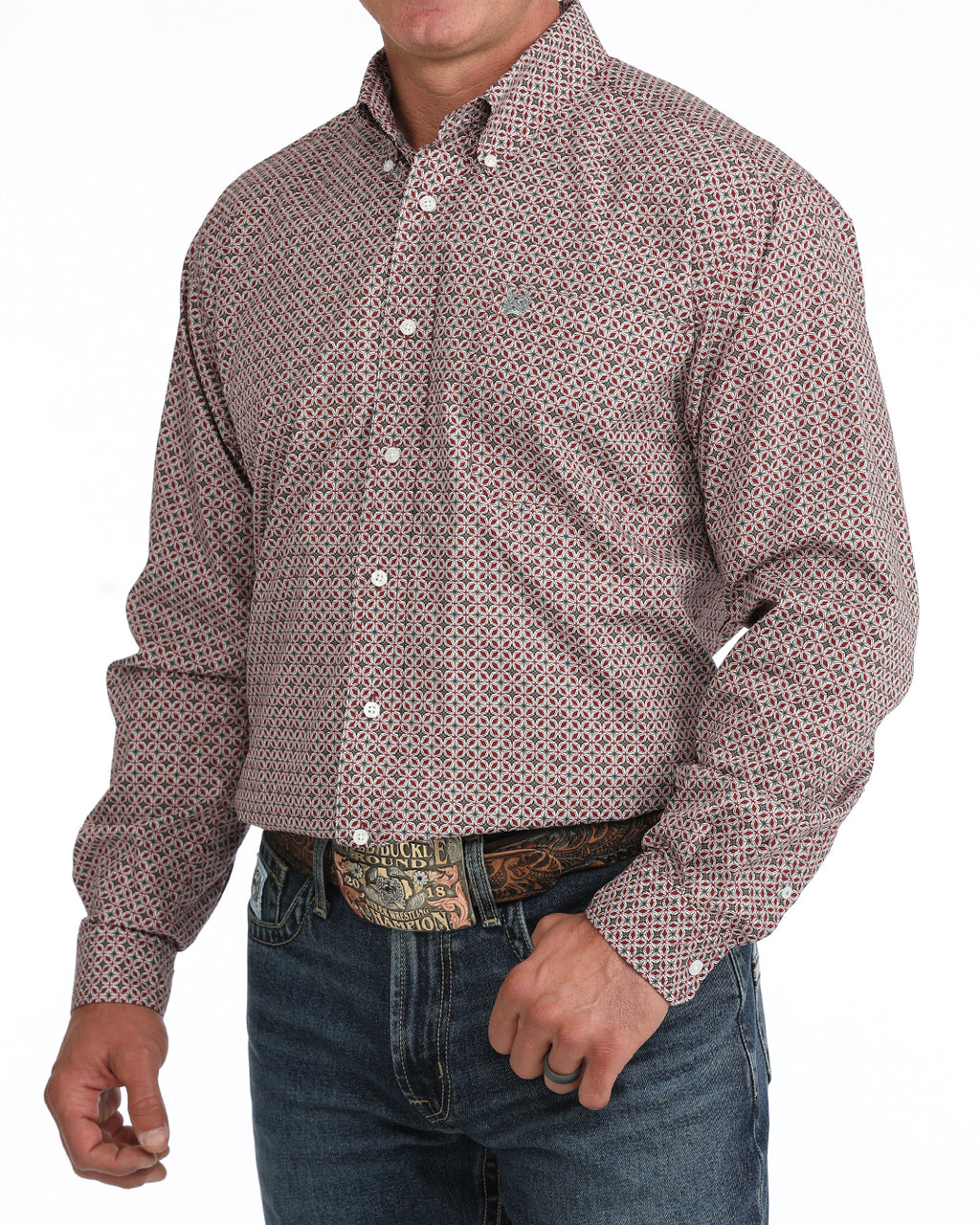 MEN’S CINCH CLASSIC FIT BUTTON-DOWN WESTERN SHIRT - MTW1106140