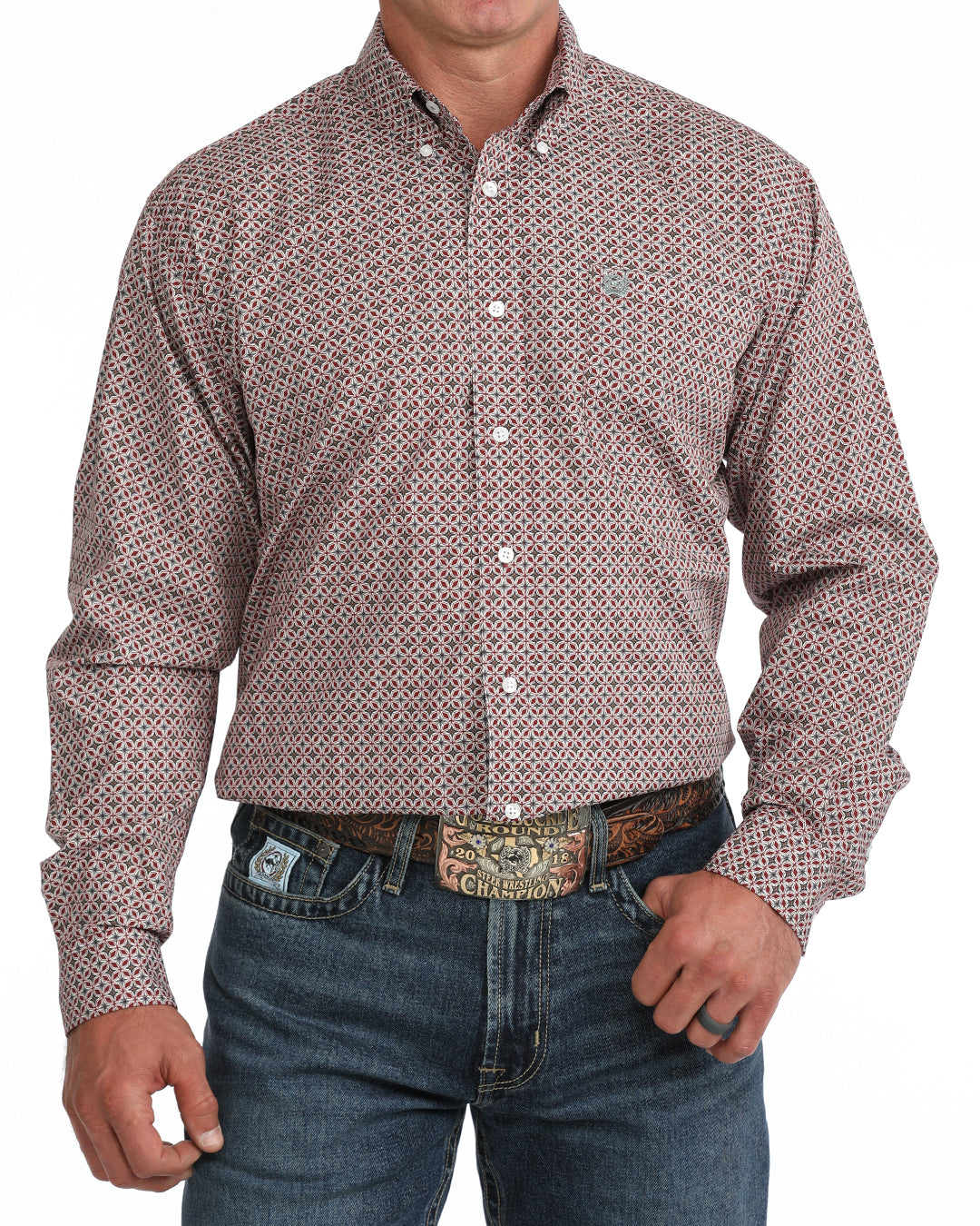 MEN’S CINCH CLASSIC FIT BUTTON-DOWN WESTERN SHIRT - MTW1106140