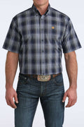 MEN'S CINCH NAVY PLAID SHORT SLEEVE SHIRT MTW1111516