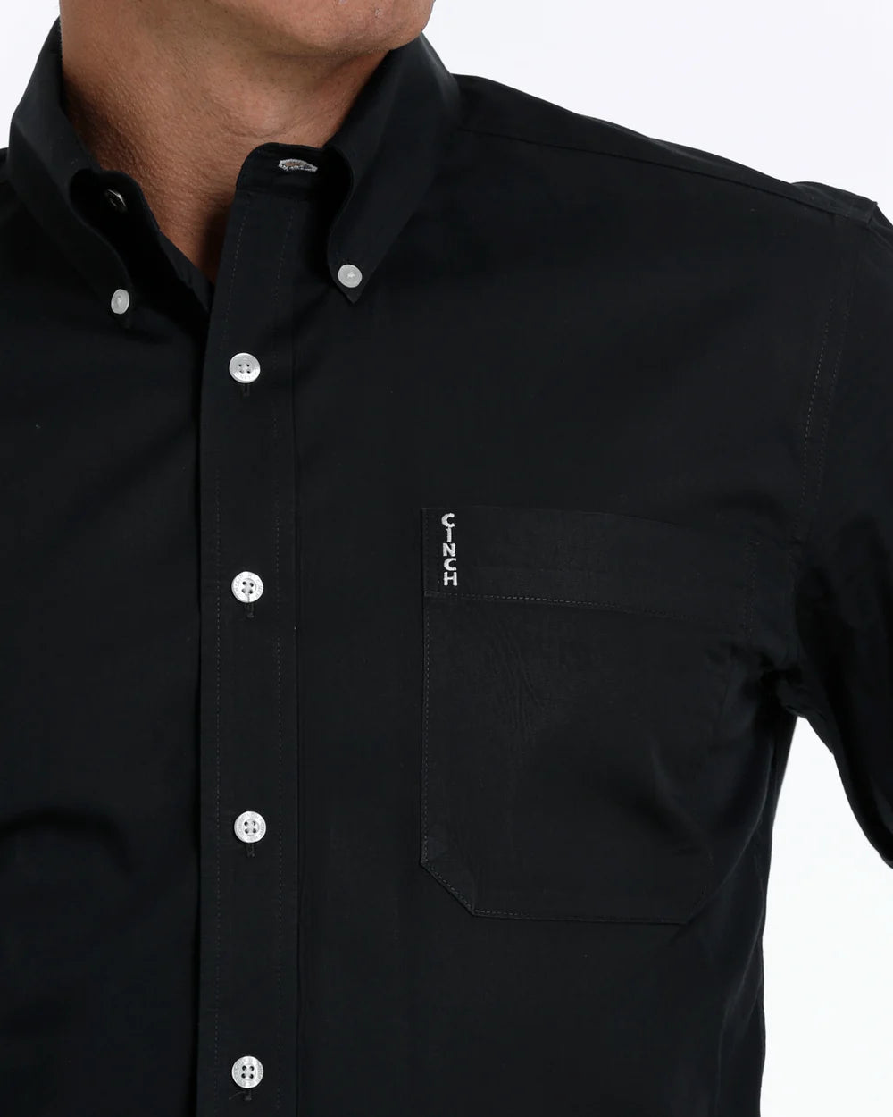 MEN'S SOLID MODERN FIT BUTTON-DOWN WESTERN SHIRT MTW1347019