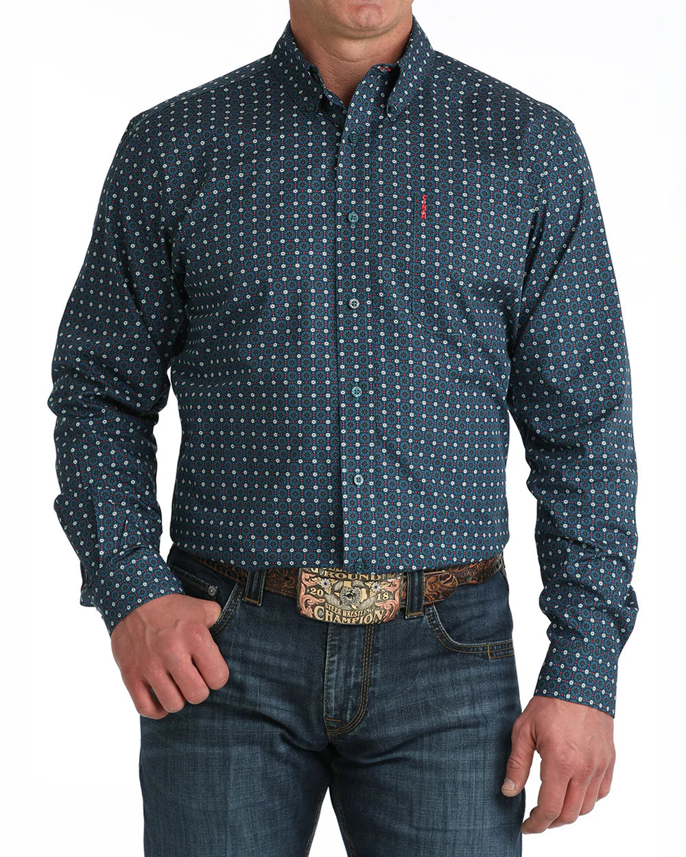 MEN’S CINCH MODERN FIT BUTTON-DOWN WESTERN SHIRT MTW1347156