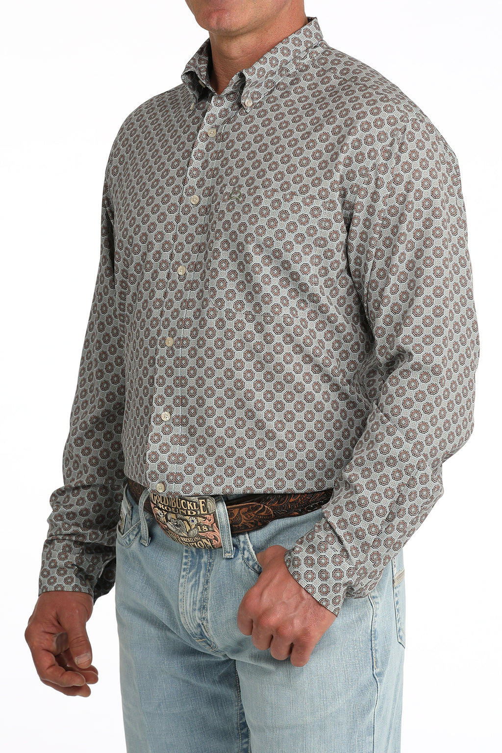 MTW1862045 MENS L/S PRINT ARENAFLEX CINCH