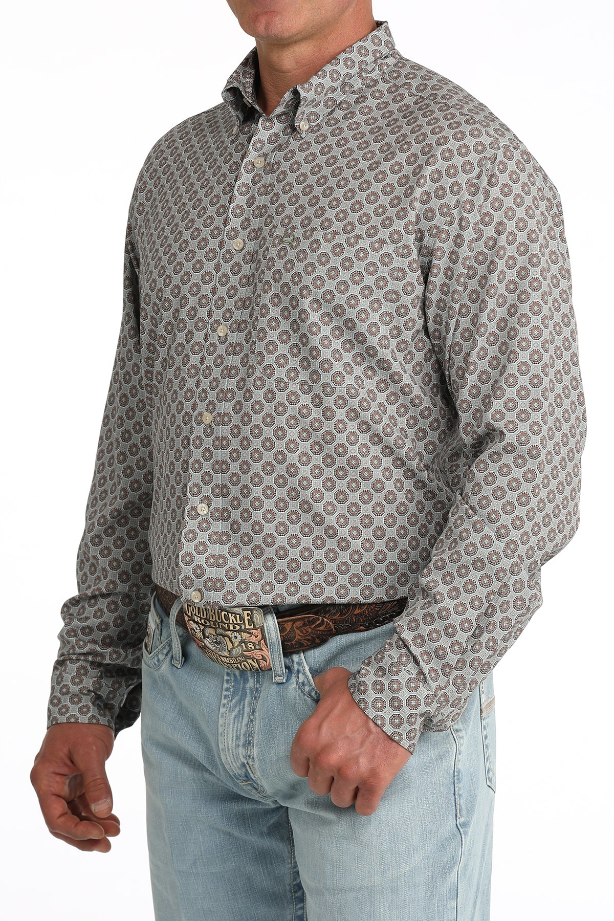 MTW1862045 MENS L/S PRINT ARENAFLEX CINCH