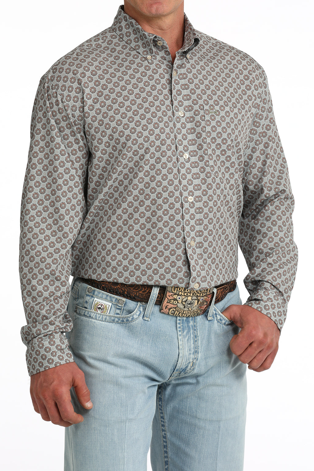 MTW1862045 MENS L/S PRINT ARENAFLEX CINCH