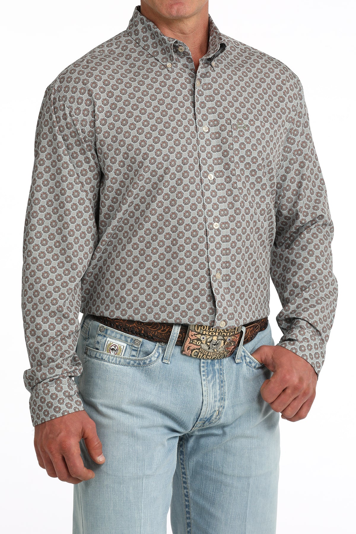 MTW1862045 MENS L/S PRINT ARENAFLEX CINCH