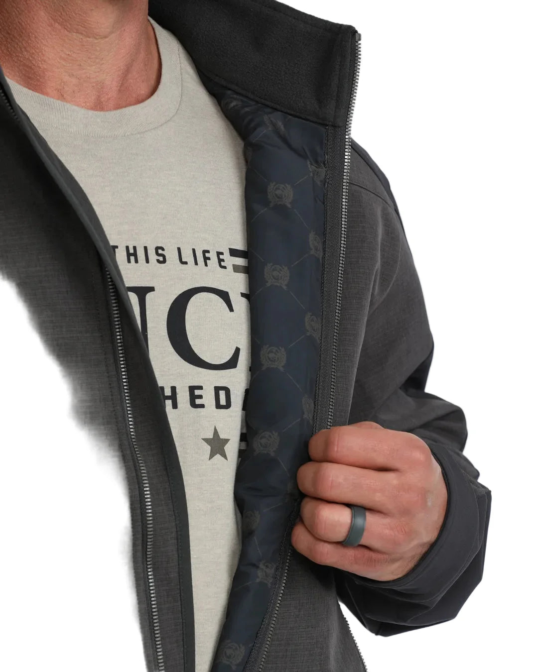 Cinch Men's Dark Gray/Black Bonded Jacket MWJ1946001
