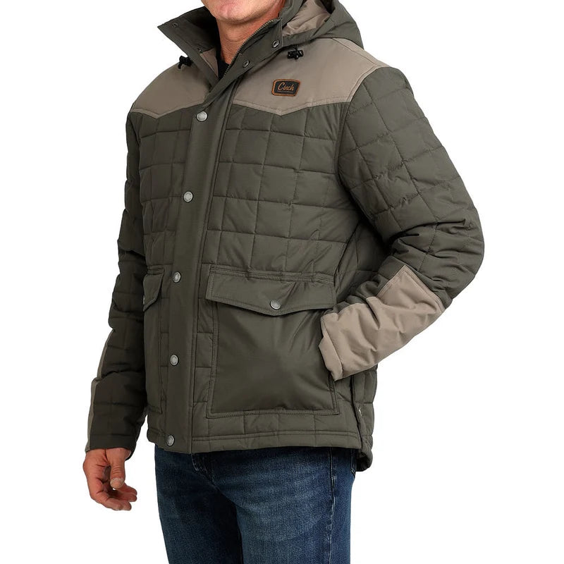 CINCH MEN'S GREEN QUILTED BARN COAT MWJ1951001