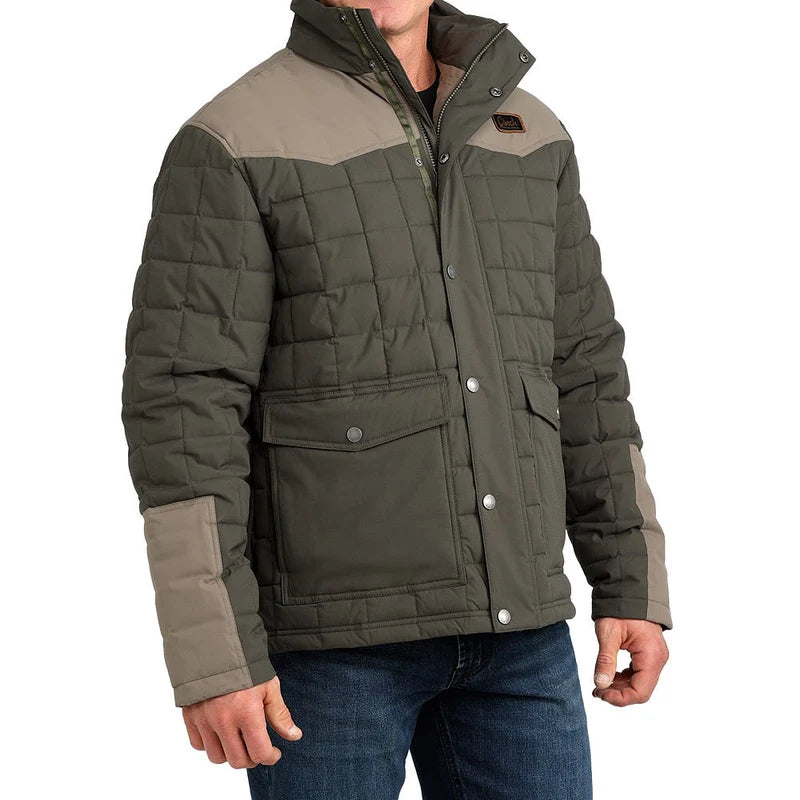 CINCH MEN'S GREEN QUILTED BARN COAT MWJ1951001