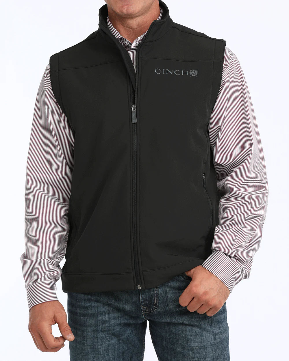 Cinch Men's Black Vest  MWV1012010
