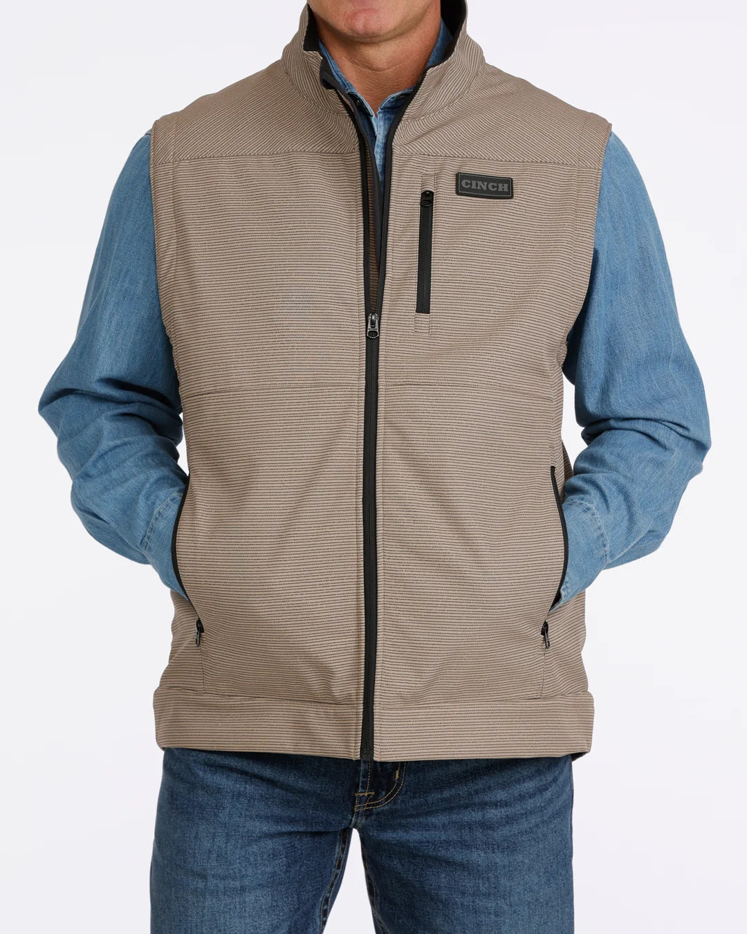 Cinch Men's Tan Conceal Carry Bonded Vest MWV1541012