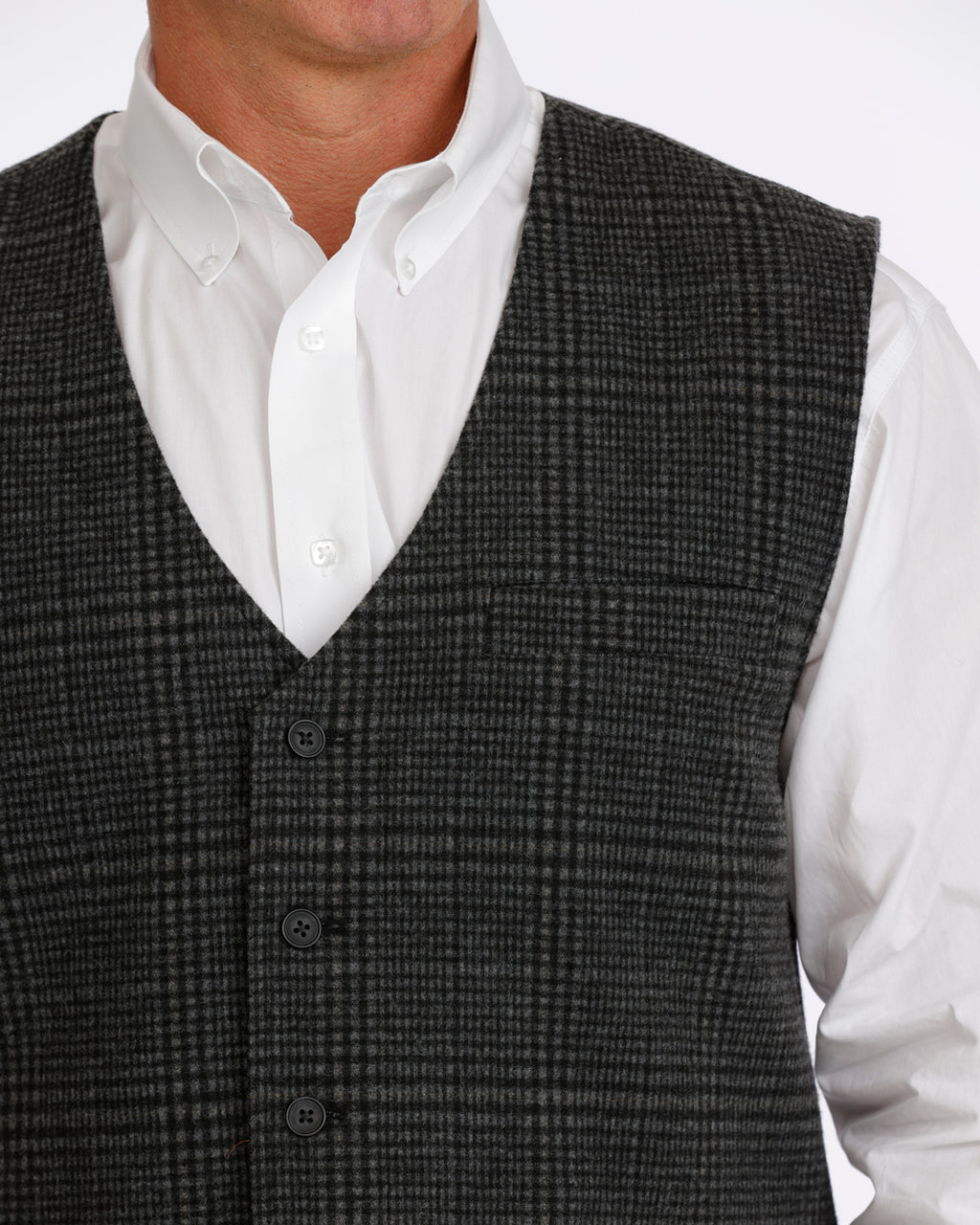 Cinch Men's Plaid Charcoal Vest MWV1967002