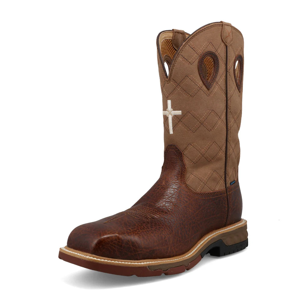 TWISTED X MEN'S 12" WESTERN NANO TOE WORK BOOT MXBNW12