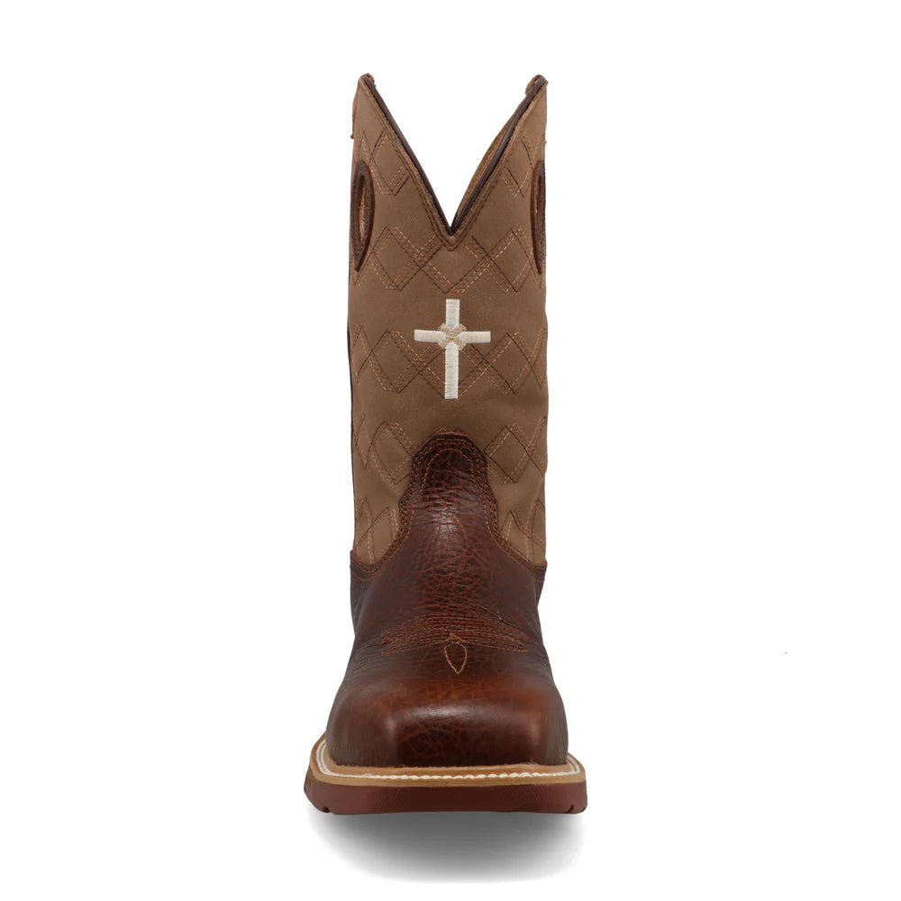 TWISTED X MEN'S 12" WESTERN NANO TOE WORK BOOT MXBNW12