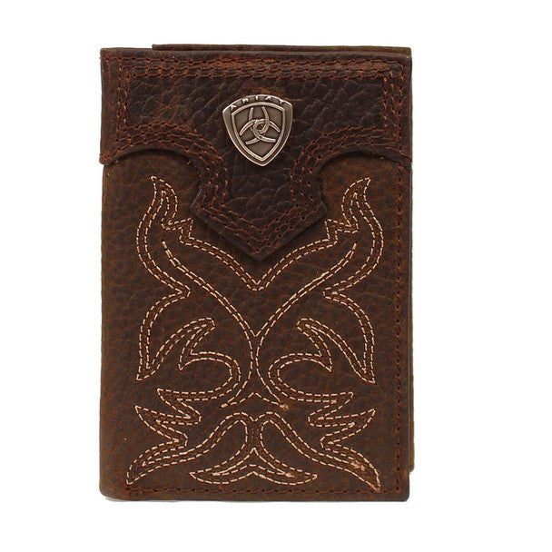 ARIAT DARK BROWN TRIFOLD WALLET - ACCESSORIES WALLET - A3511002