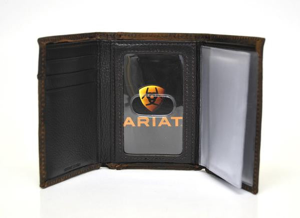 ARIAT DARK BROWN TRIFOLD WALLET - ACCESSORIES WALLET - A3511002