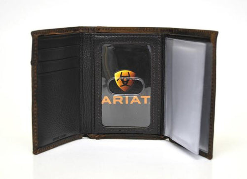 ARIAT DARK BROWN TRIFOLD WALLET - ACCESSORIES WALLET - A3511002