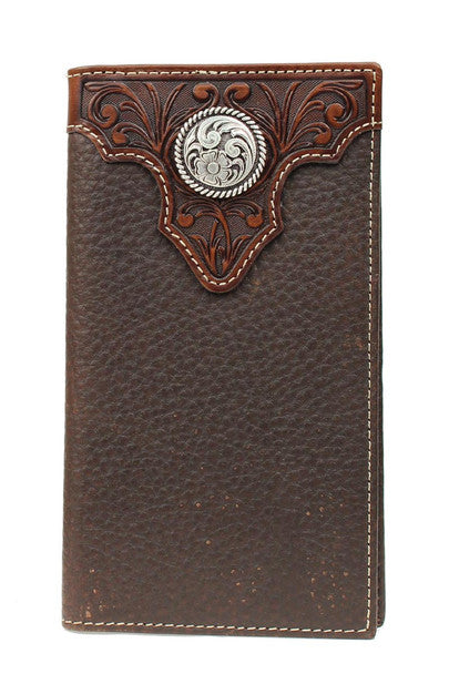 ARIAT BROWN TOOLED RODEO WALLET A3510202