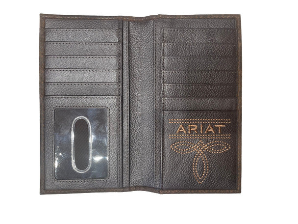 ARIAT BROWN TOOLED RODEO WALLET A3510202