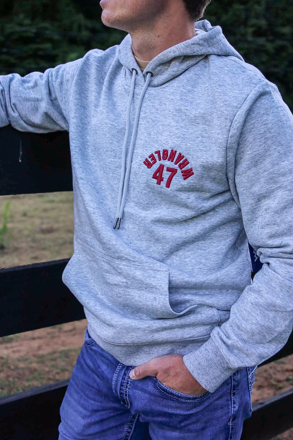 Wrangler® Western Hoodie - Regular Fit - Grey 112379562