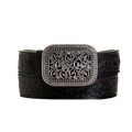 Ariat Ladies Rhinestone Filigree Tooled Black Leather Belt A10006901