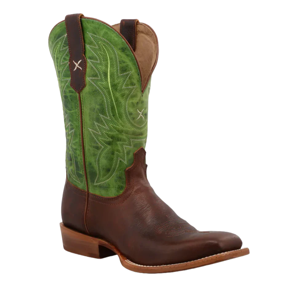 Twisted X Men's 12 Inch Rancher Sequoia & Cactus Square Toe Boots MRAL030